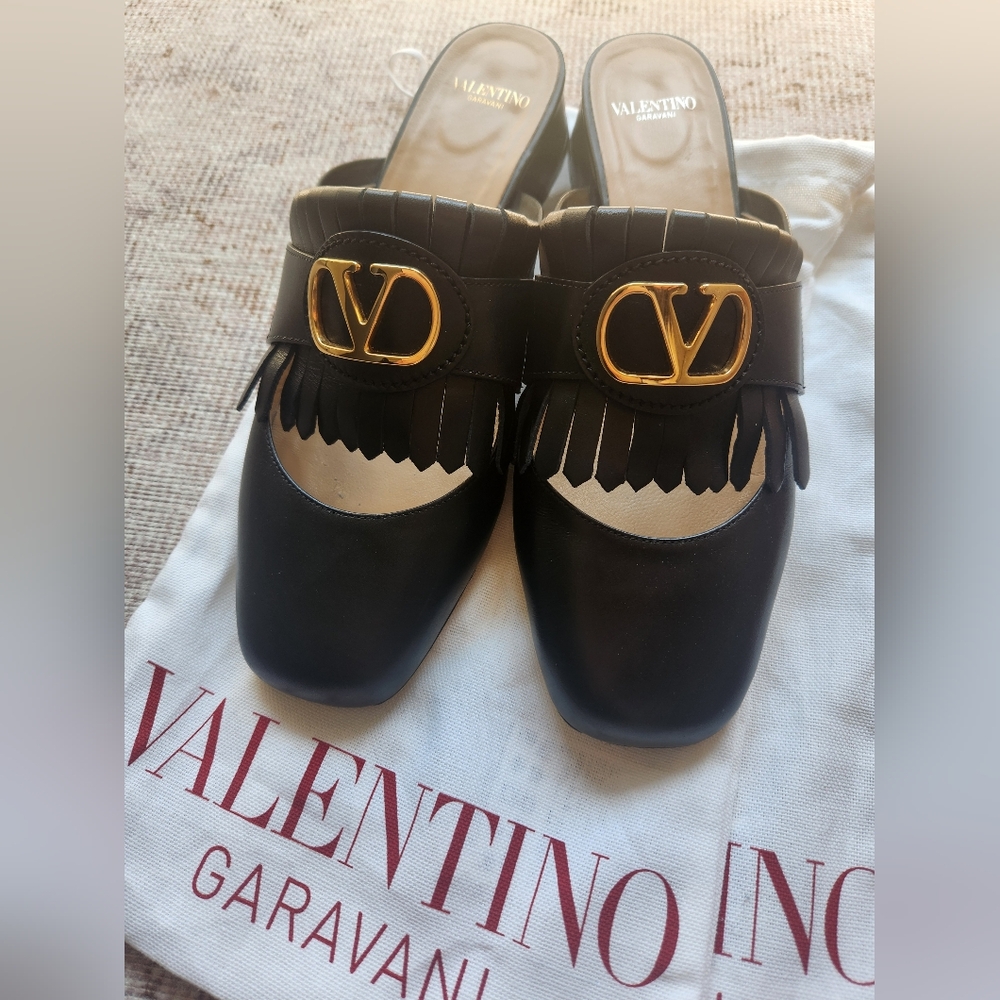 Valentino Black Leather Women's Shoes